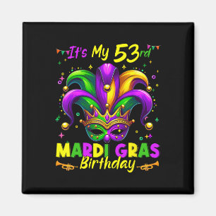 Mardi Gras 53rd Birthday Fat Tuesday 53 Years Old Magnet