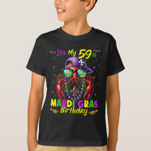 Mardi Gras 59th Birthday Fat Tuesday 59 Years Old T-Shirt