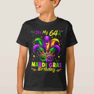 Mardi Gras 64th Birthday Fat Tuesday 64 Years Old  T-Shirt