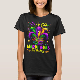 Mardi Gras 64th Birthday Fat Tuesday 64 Years Old  T-Shirt