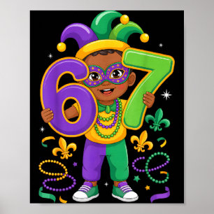 Mardi Gras 67 Kid Jester Costume Carnival Party Pa Poster