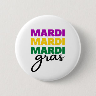 Mardi Gras 6 Cm Round Badge