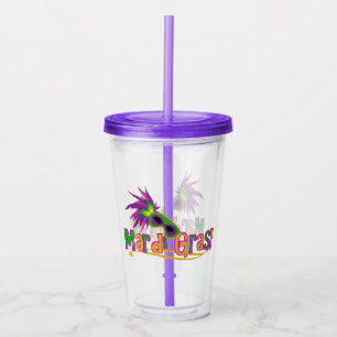 Mardi Gras Acrylic Tumbler