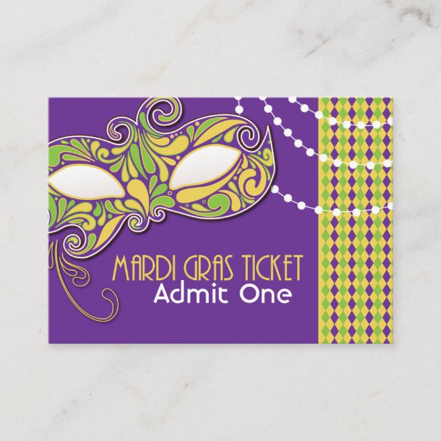 Mardi Gras Admission Tickets (Front)