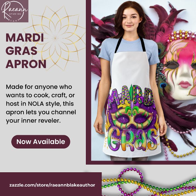 Mardi Gras All-Over Print Apron (Creator Uploaded)