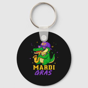 Mardi Gras Alligator For Kids Boys Mens Youth New Key Ring