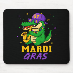 Mardi Gras Alligator for Kids Boys Mens Youth New Mouse Mat
