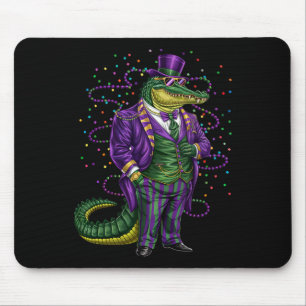 Mardi Gras Alligator Funny Mardi Gras Costume Men Mouse Mat