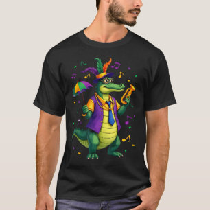 Mardi Gras Alligator Funny Mardi Gras Costume Men T-Shirt
