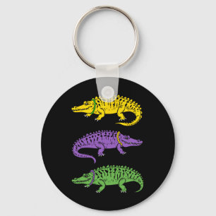 Mardi Gras Alligator Funny Men Mardi Gras Kids Key Ring
