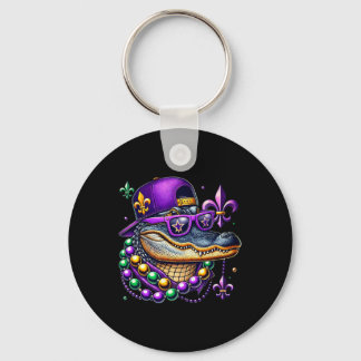 Mardi Gras Alligator Mardigator Crocodile Kids Boy Key Ring