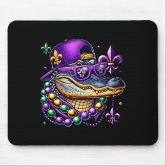 Mardi Gras Alligator Mardigator Crocodile Kids Boy Mouse Mat