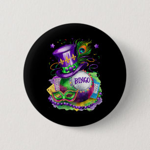 Mardi Gras And Bingo Perfect Mix Costume Festival 6 Cm Round Badge