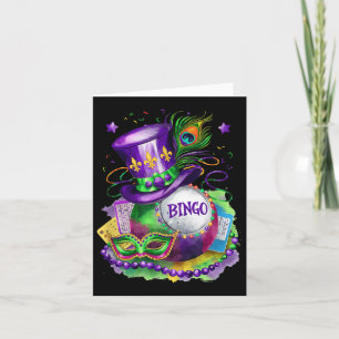 Mardi Gras And Bingo Perfect Mix Costume Festival Card