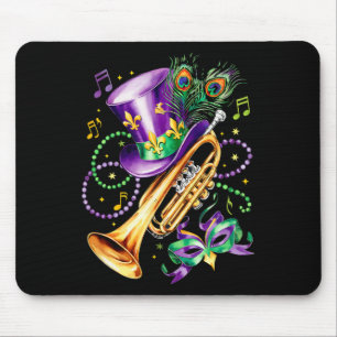 Mardi Gras And Trumpet Perfect Mix Costume Festiva Mouse Mat