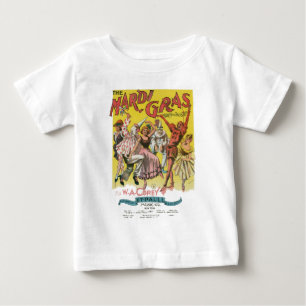 Mardi Gras Antique Yellow Poster Baby T-Shirt