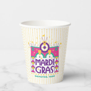 Mardi Gras Arch dots, Galveston, Texas Paper Cups