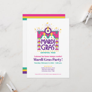Mardi Gras Arch, Galveston, Texas Invitation