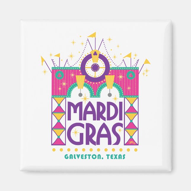Mardi Gras Arch, Galveston, Texas Magnet (Front)