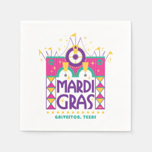 Mardi Gras Arch, Galveston, Texas Napkin