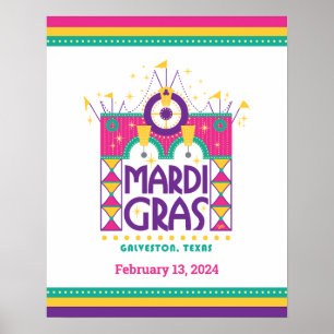 Mardi Gras Arch, Galveston, Texas Poster