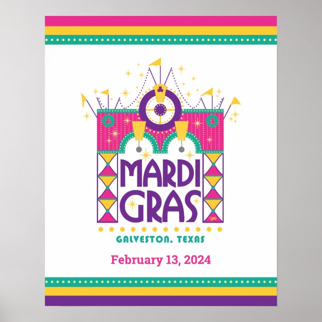 Mardi Gras Arch, Galveston, Texas Poster (Front)