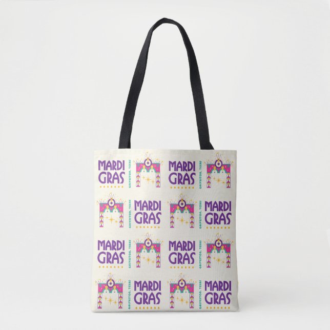 Mardi Gras Arch, Galveston, Texas Tote Bag (Front)
