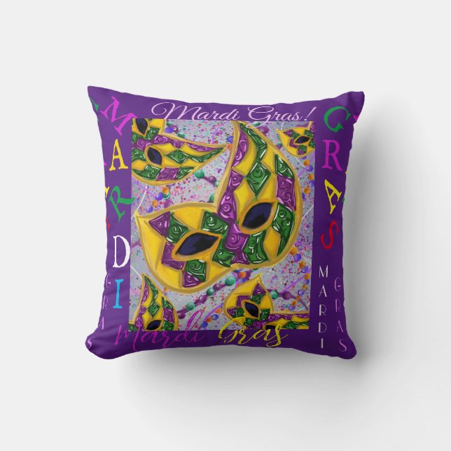MARDI GRAS ART       CUSHION (Front)
