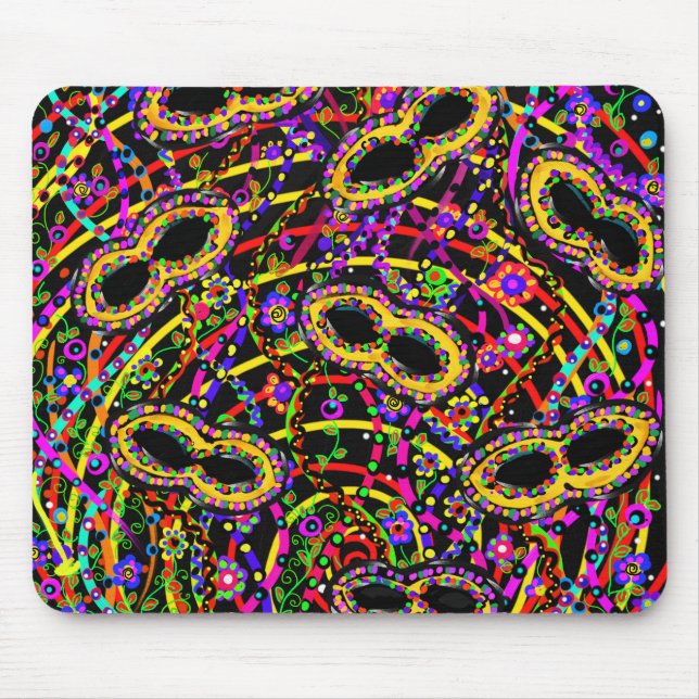 Mardi Gras Art Mouse Mat (Front)