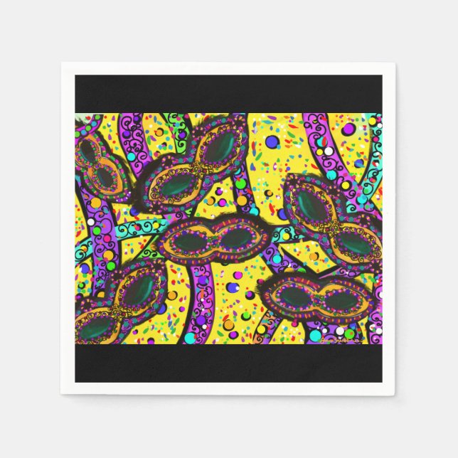 MARDI GRAS ART NAPKIN (Front)