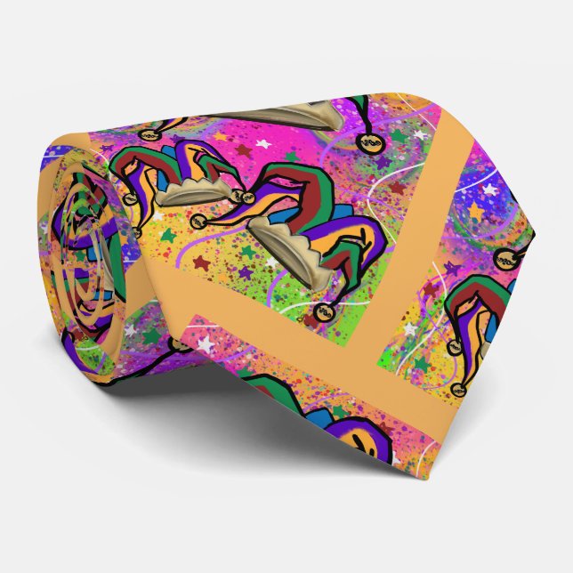 MARDI GRAS ART  TIE (Rolled)