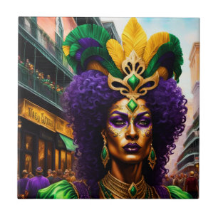 Mardi Gras Art Tile