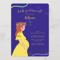 Mardi Gras Baby Shower Invitation