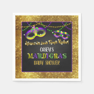 Mardi Gras Baby Shower Napkin