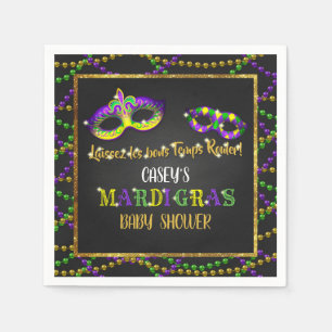 Mardi Gras Baby Shower Napkin