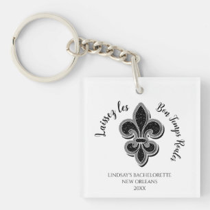 Mardi Gras Bachelorette Party  Key Ring