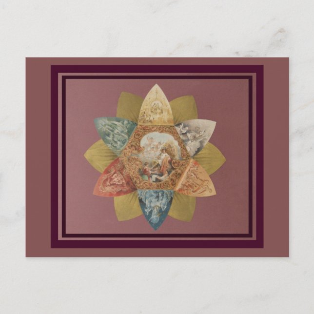 Mardi Gras Ball Vintage Favour Invitation Postcard (Front)