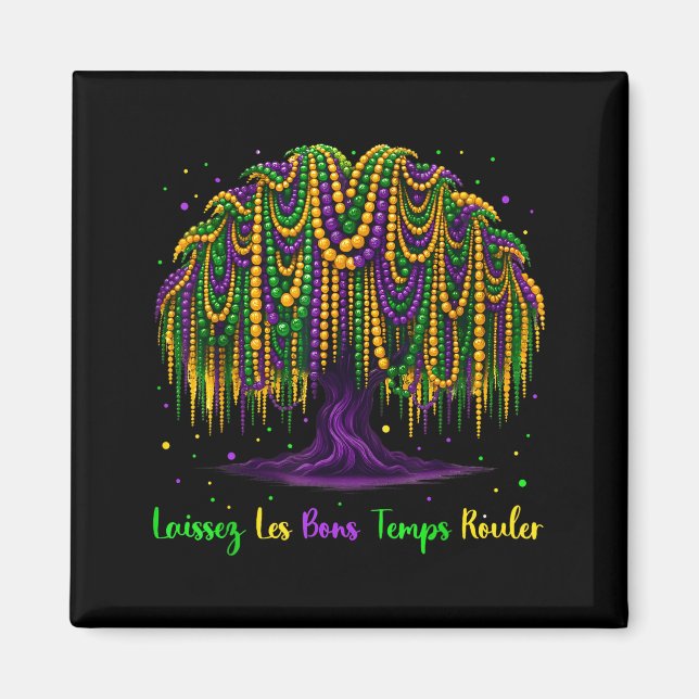 Mardi Gras Bead Tree Carnival New Orleans For Wome Magnet (Front)