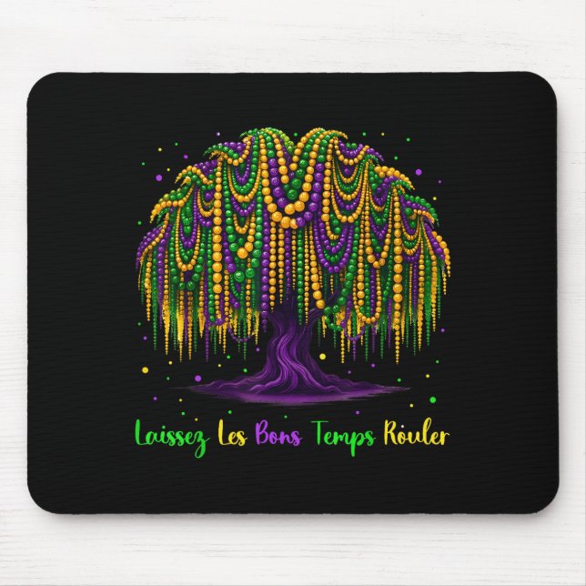 Mardi Gras Bead Tree Carnival New Orleans For Wome Mouse Mat (Front)