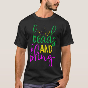 Mardi Gras  Beads and Bling T-Shirt
