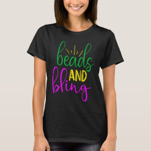 Mardi Gras  Beads and Bling T-Shirt