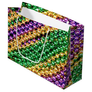Mardi Gras Beads Large Gift Bag