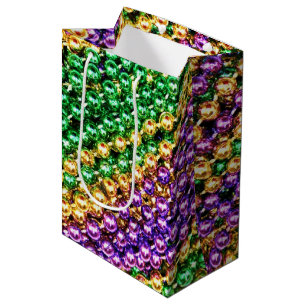 Mardi Gras Beads Medium Gift Bag