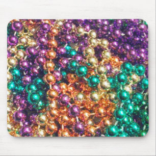 Mardi Gras Beads Mouse Mat