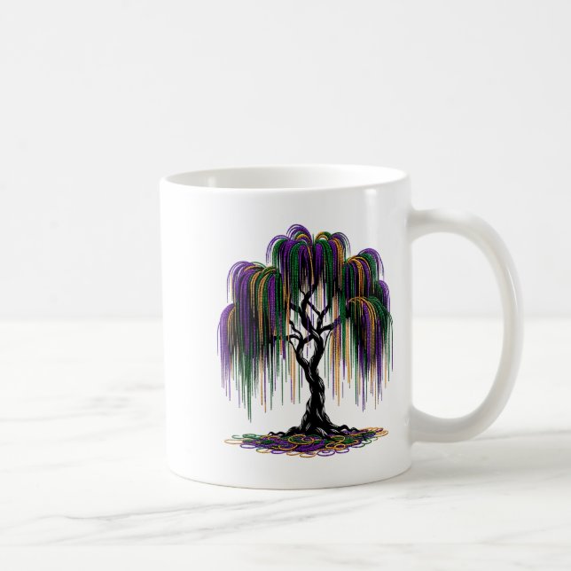 Mardi Gras Beads Tree Fun Festive Nola New Orleans Coffee Mug (Right)