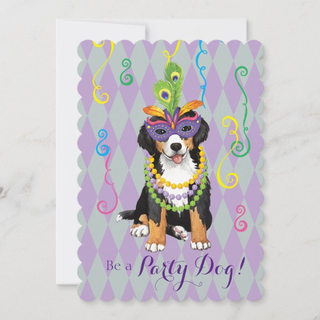 Mardi Gras Berner Invitation (Front)