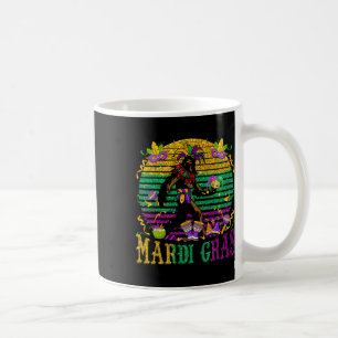 Mardi Gras Bigfoot Funny Kids Men Sasquatch Mardi Coffee Mug
