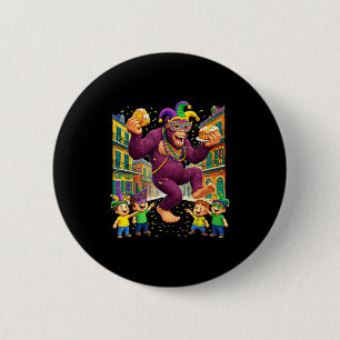 Mardi Gras Bigfoot Sasquatch New Graphic Art 6 Cm Round Badge