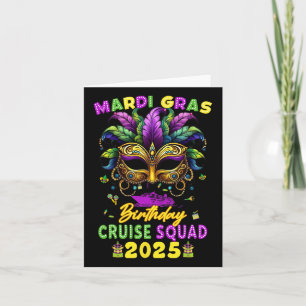 Mardi Gras Birthday Cruise Squad 2025 Family Match Card