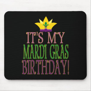 Mardi Gras Birthday - Fun Mardi Gras Party Theme Mouse Mat